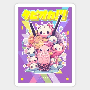 Ultra kawaii sugar shock Bubble Tea Gang - Tapioka Collection | Kawaii Aesthetic Anime Bubble Tea Pop Art Design | PROUD OTAKU Sticker